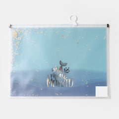 GLITTERY TRANSLUCENT MERMAID FOLDER SPARKLES