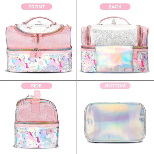 FOREVER GLITTER DUAL COMPARTMENT LUNCH BAG SPARKLES