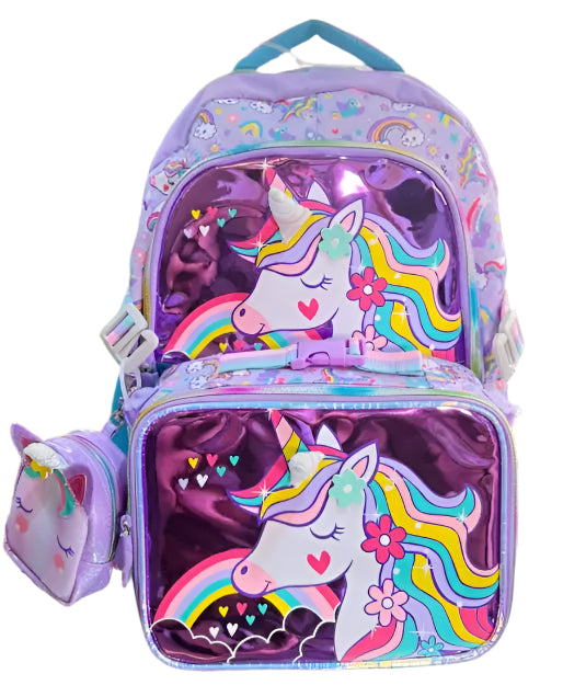 COOL UNICORN BACKPACK SET Sparkles