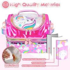 FOREVER GLITTER DUAL COMPARTMENT LUNCH BAG SPARKLES