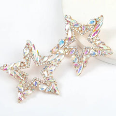 STATEMENT STAR STUD EARRINGS SPARKLES