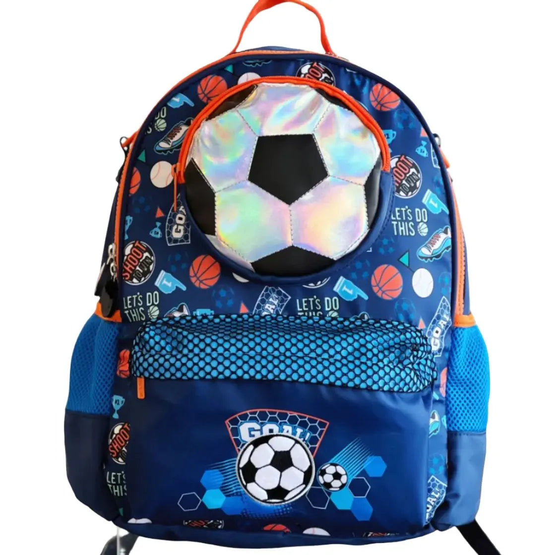 AESTHETIC FOOTBALL BACKPACK SPARKLES