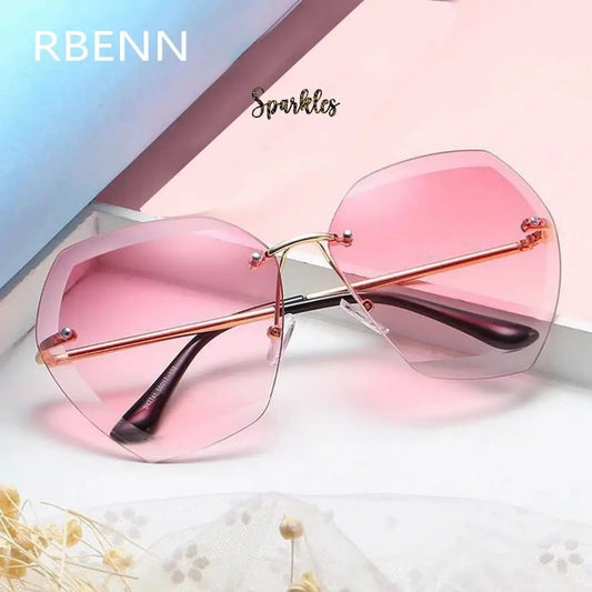 LUXURY RIMLESS SUNGLASSES SPARKLES