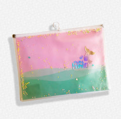 GLITTERY TRANSLUCENT MERMAID FOLDER SPARKLES