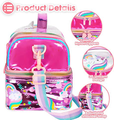 FOREVER GLITTER DUAL COMPARTMENT LUNCH BAG