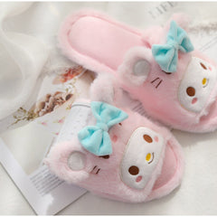 BEAUTIFUL FURY PLUSH SLIPPERS FOR WINTER