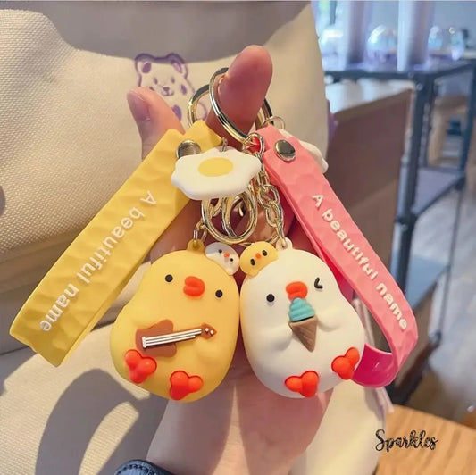 HAPPY CHICK KEYCHAIN SPARKLES