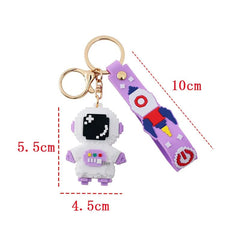 BUILDING BLOCK ASTRONAUT KEYCHAIN