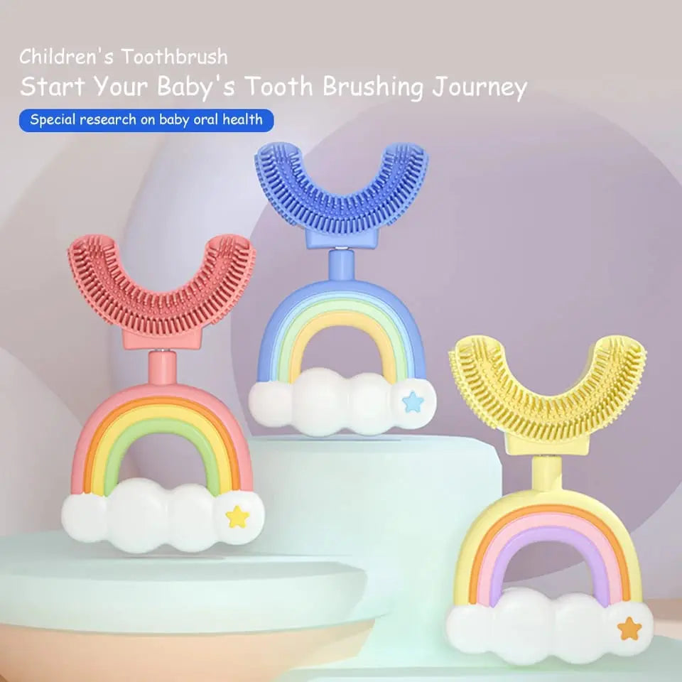 U SHAPED RAINBOW TOOTH BRUSH SPARKLES