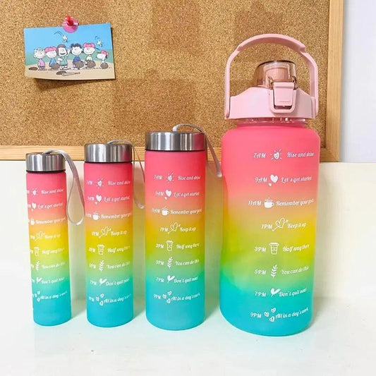 4PCS GRADIENT PORTABLE BOTTLE SET SPARKLES