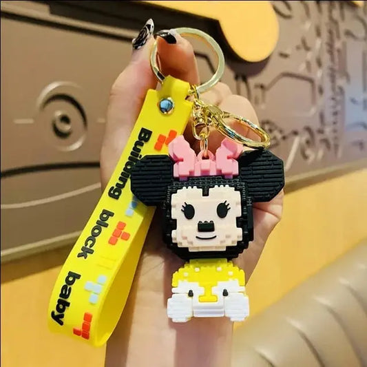 BUILDING BLOCK CHARACTER KEYCHAIN SPARKLES