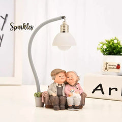 MINI LOVING COUPLE SCULPTURE SPARKLES