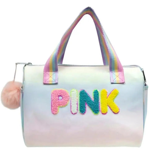 PINK MINI DUFFEL BAG SPARKLES