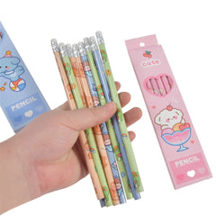 CUTE 6 X PENCILS SET SPARKLES