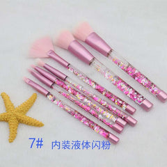 GLITTERY MAKEUP BRUSH SET SPARKLES