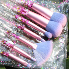 GLITTERY MAKEUP BRUSH SET SPARKLES