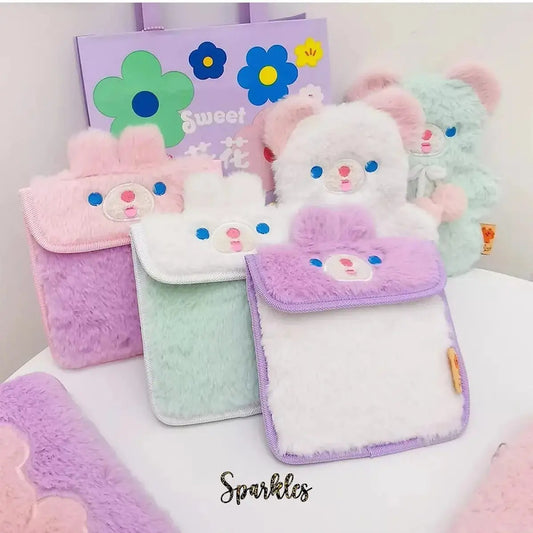 CUTE FLUFFY POUCH SPARKLES