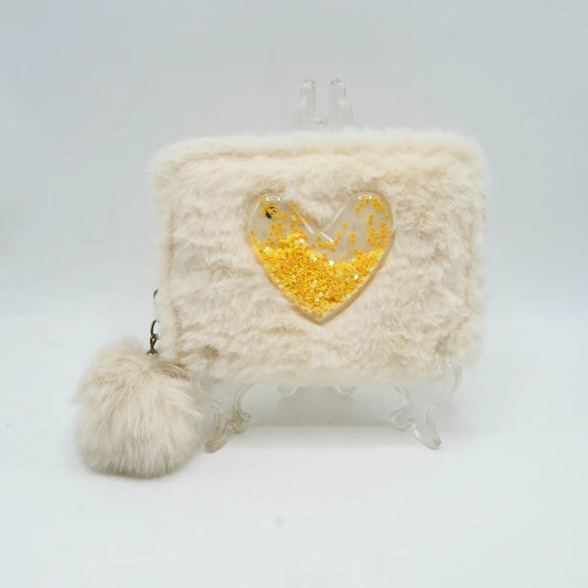 FURRY HEART WALLET SPARKLES