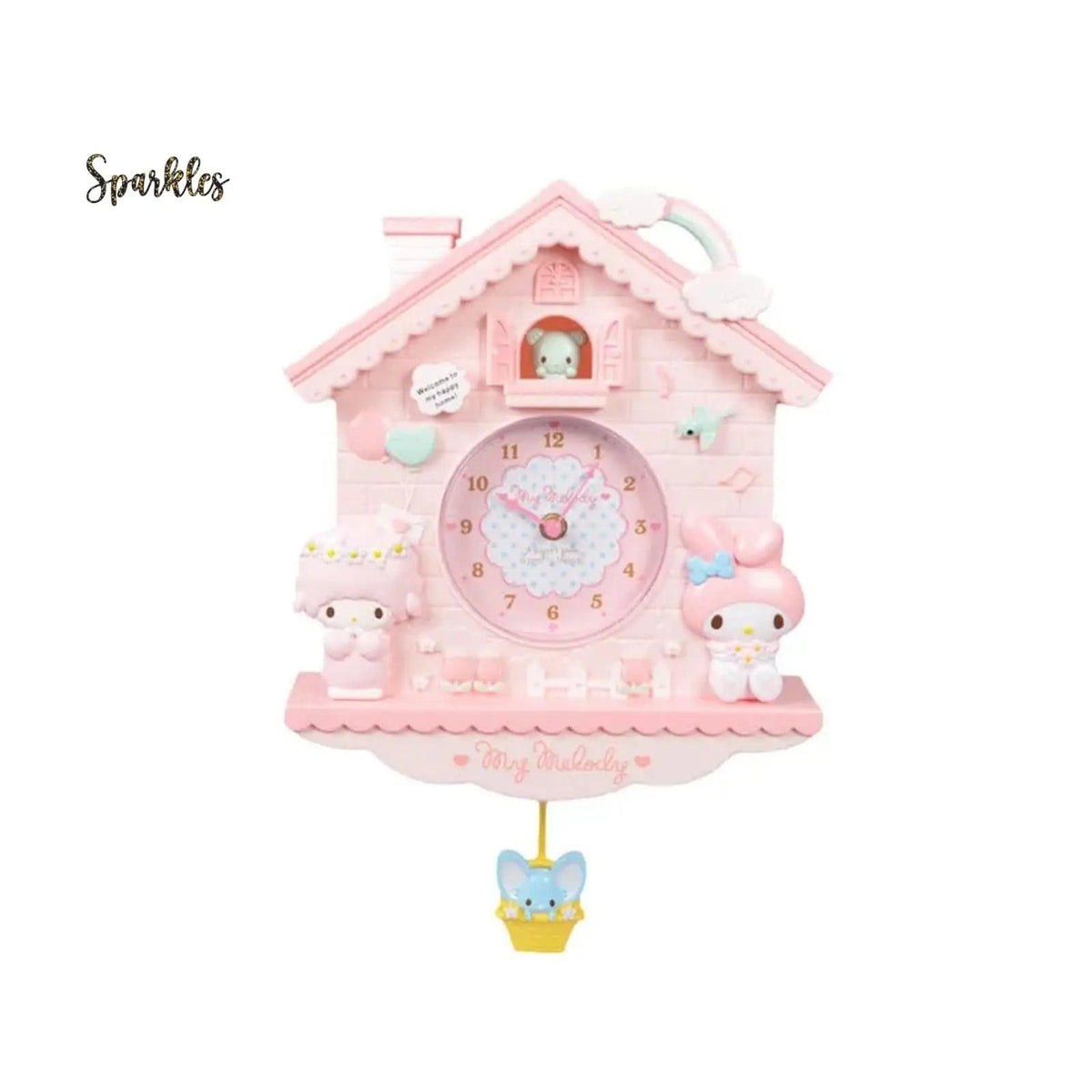 BEAUTIFUL HOUSE CLOCK SPARKLES