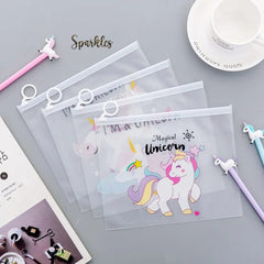 TRENDY TRANSLUCENT UNICORN POUCH