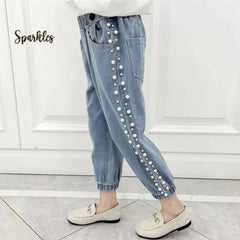 4-12Y TEENAGE DENIM PANTS Sparkles