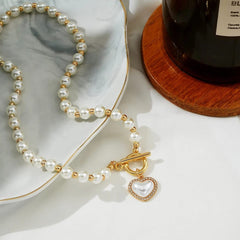 VINTAGE PEARL CHOKER NECKLACE SPARKLES