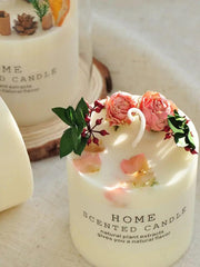 ROMANTIC DRIED FLOWER CANDLE SPARKLES