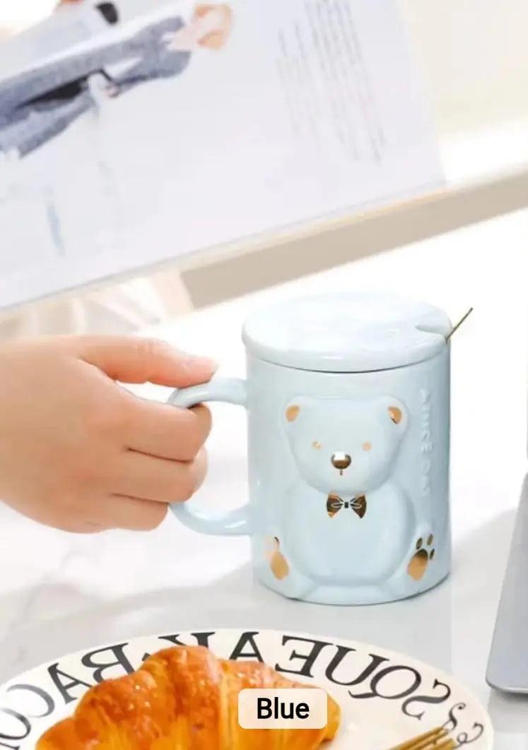 CERAMIC BEAR COFFEE CUP SPARKLES