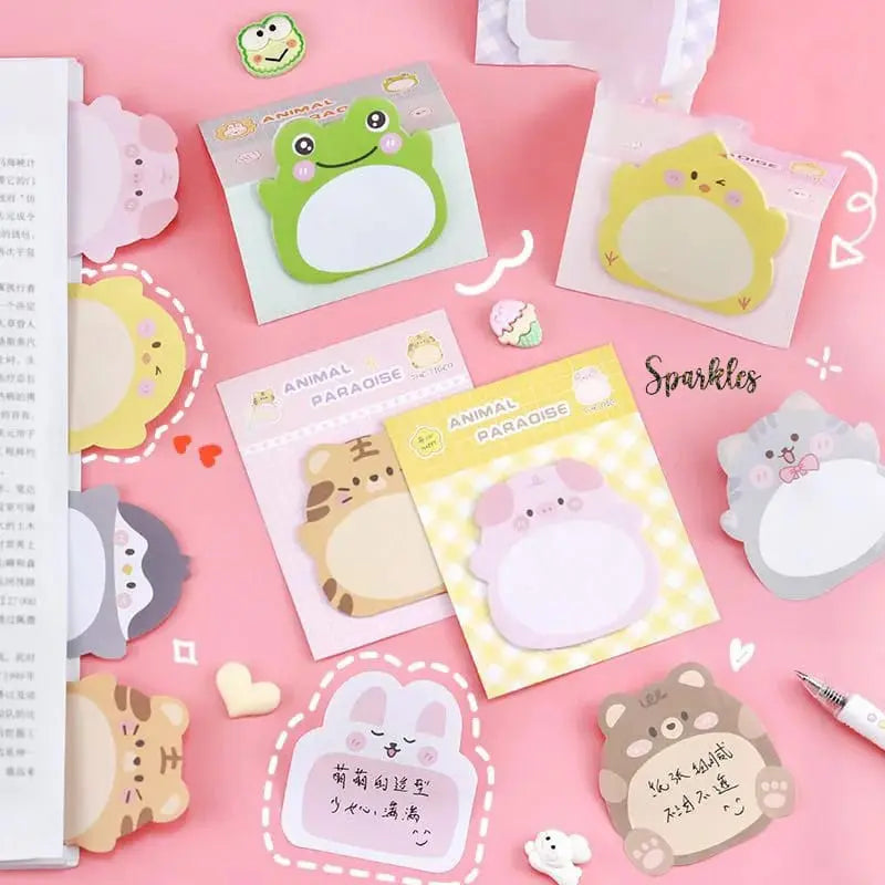 ADORABLE ANIMAL MEMO PAD SPARKLES