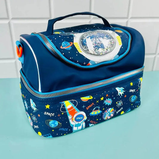 AESTHETIC ASTRONAUT DUAL COMPARTMENT LUNCH BAG SPARKLES