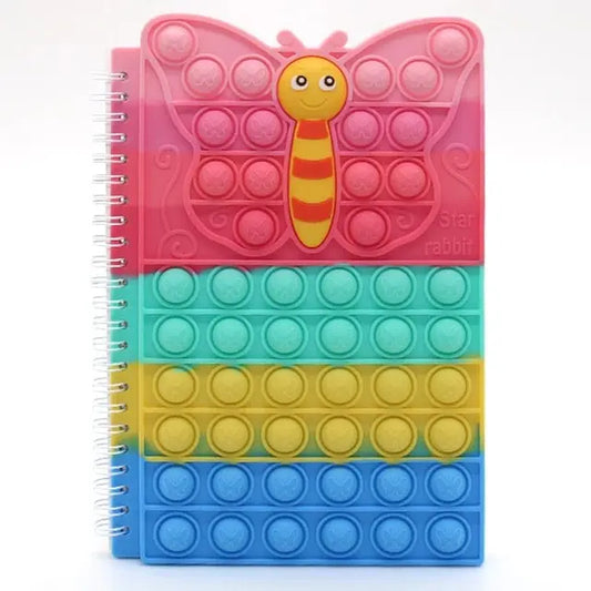 COLORFUL POP-IT SPIRAL NOTEPAD SPARKLES