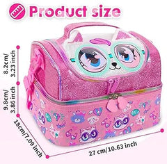 AESTHETIC KITTY DUAL COMPARTMENT LUNCH BAG