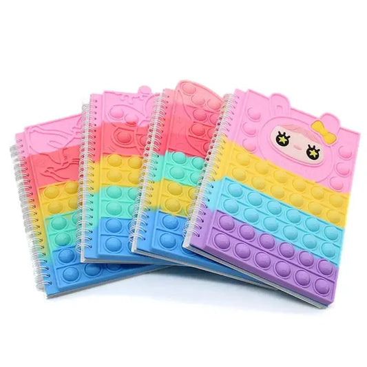 COLORFUL POP-IT SPIRAL NOTEPAD SPARKLES