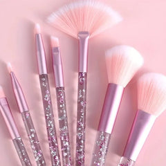 GLITTERY MAKEUP BRUSH SET SPARKLES