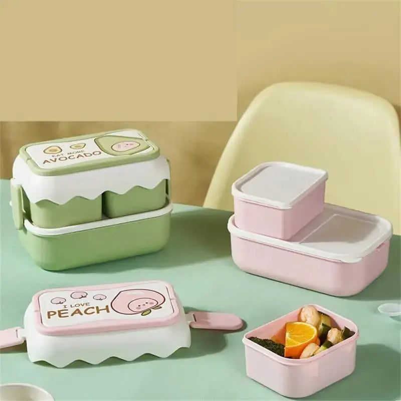 TRIPLE COMPARTMENT FRUITY LUNCH BOX SPARKLES