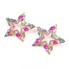 STATEMENT STAR STUD EARRINGS SPARKLES