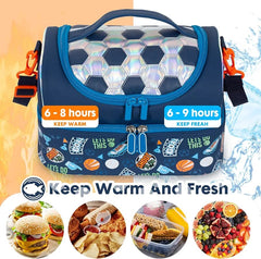 AESTHETIC FOOTBALL DUAL COMPARTMENT LUNCH BAG SPARKLES