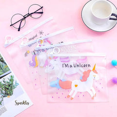 TRENDY TRANSLUCENT UNICORN POUCH