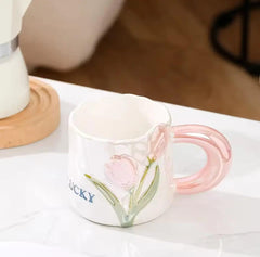 GLOSSY FLORAL MUG SPARKLES