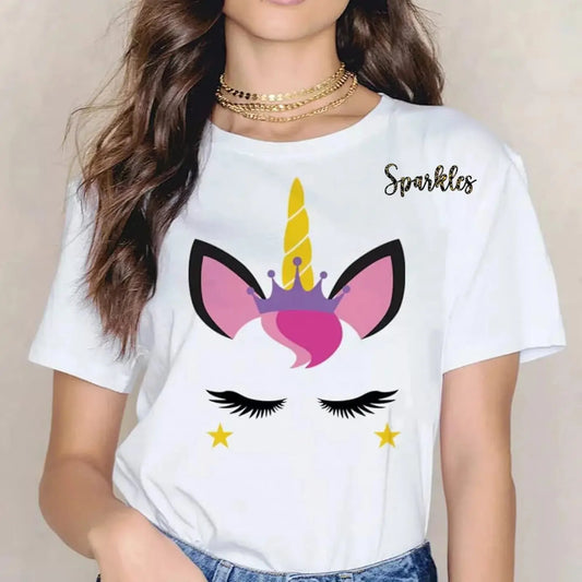 CUTE UNICORN T-SHIRT FOR SUMMER Sparkles