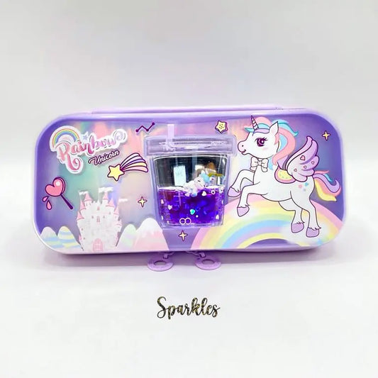 IRIDESCENT GLOSSY PENCIL CASE SPARKLES