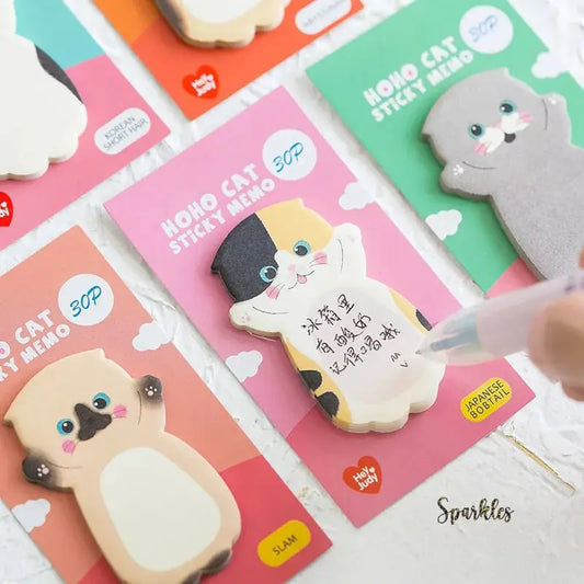 QUIRKY KITTY MEMO PAD SPARKLES