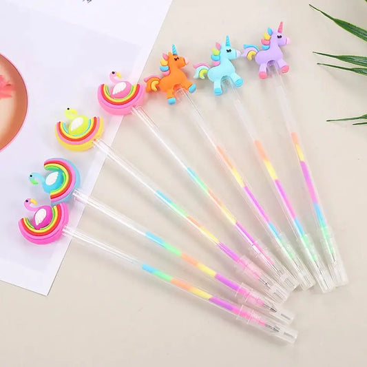 CUTE RAINBOW GEL PEN SPARKLES