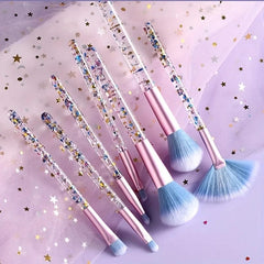 GLITTERY MAKEUP BRUSH SET SPARKLES