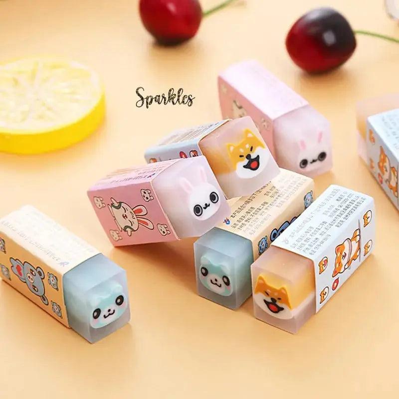 QUIRKY ANIMAL DESIGN ERASER SPARKLES