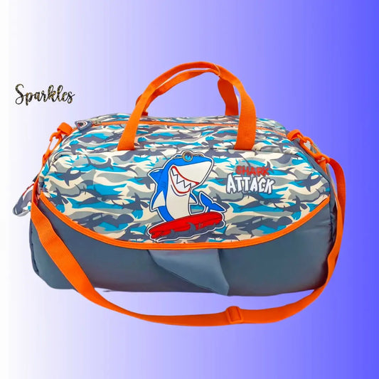 AESTHETIC SHARK DUFFEL BAG SPARKLES