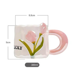 GLOSSY FLORAL MUG SPARKLES