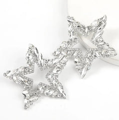 STATEMENT STAR STUD EARRINGS SPARKLES