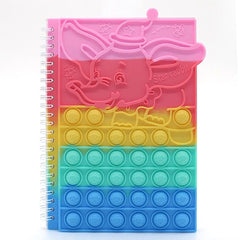 COLORFUL POP-IT SPIRAL NOTEPAD SPARKLES