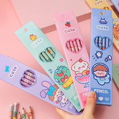 CUTE 6 X PENCILS SET SPARKLES